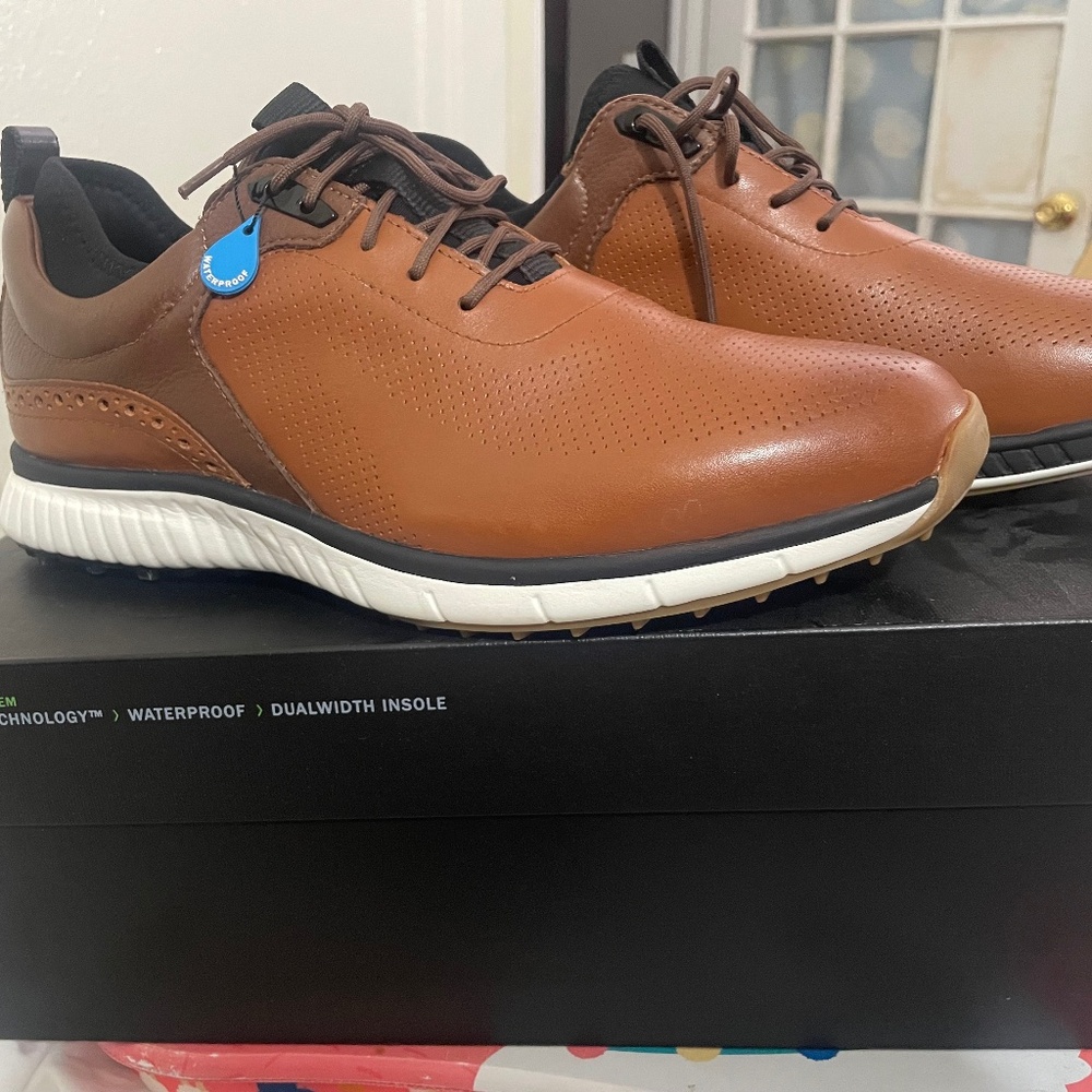 Johnston & Murphy H1-Luxe Hybrid XC4 Waterproof Leather Golf  Shoes